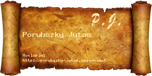 Porubszky Jutas névjegykártya
